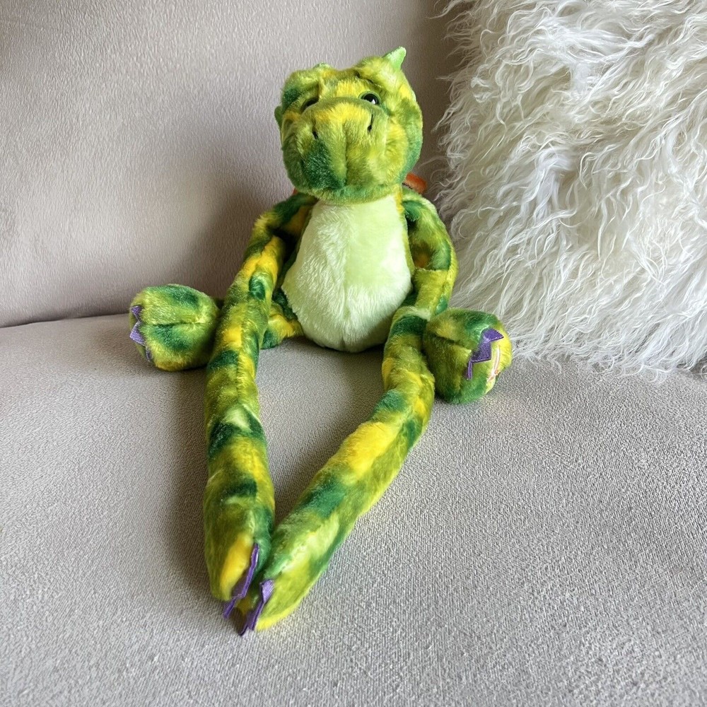 Aurora Green And Yellow Dragon  12" Plush Stuffed Animal T7